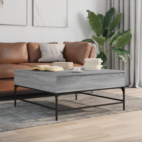 Coffee Table 95X95X45 Cm Engineered Wood And Metal