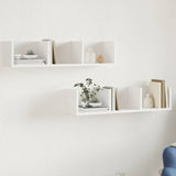 Wall Cabinets 2 Pcs 75X18X16.5 Cm Engineered Wood