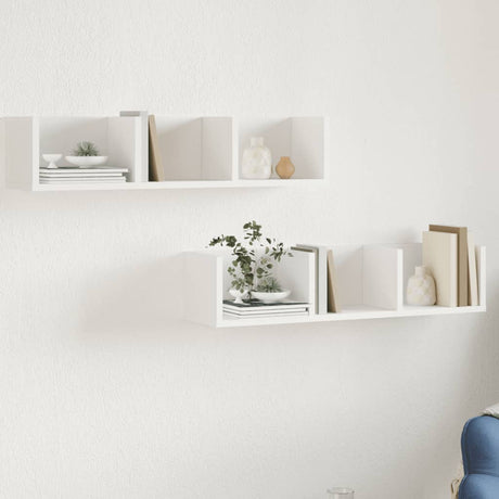 Wall Cabinets 2 Pcs 75X18X16.5 Cm Engineered Wood