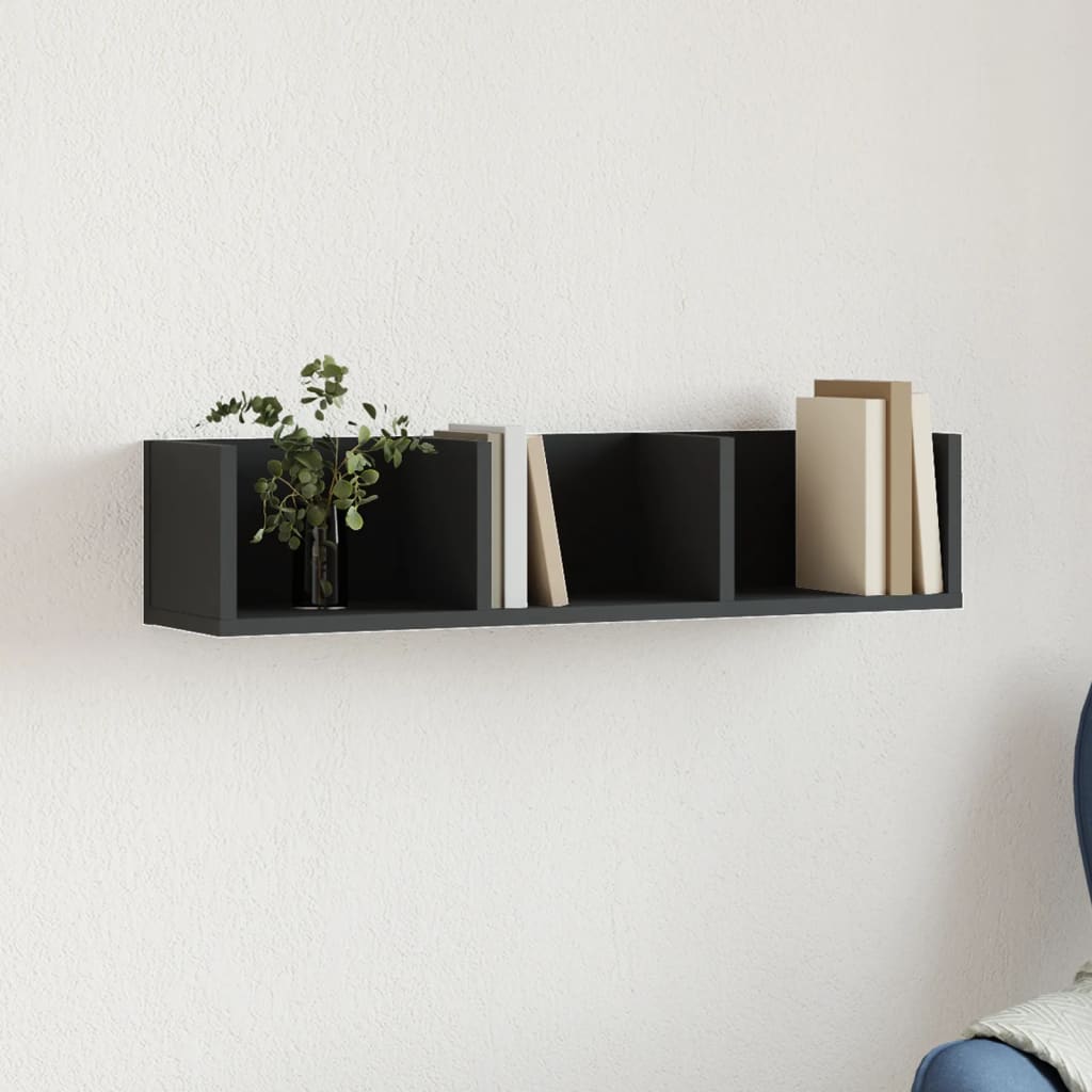 Wall Cabinets 2 Pcs 75X18X16.5 Cm Engineered Wood