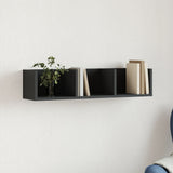 Wall Cabinets 2 Pcs 75X18X16.5 Cm Engineered Wood