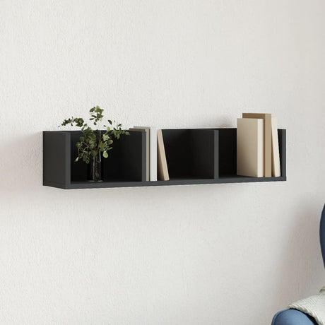 Wall Cabinets 2 Pcs 75X18X16.5 Cm Engineered Wood