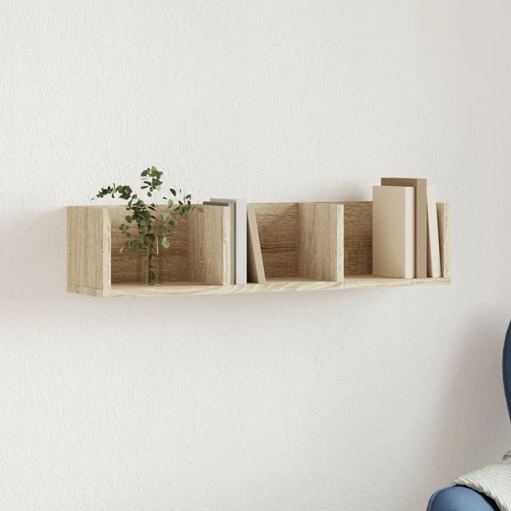 Wall Cabinets 2 Pcs 75X18X16.5 Cm Engineered Wood