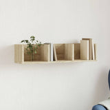 Wall Cabinets 2 Pcs 75X18X16.5 Cm Engineered Wood