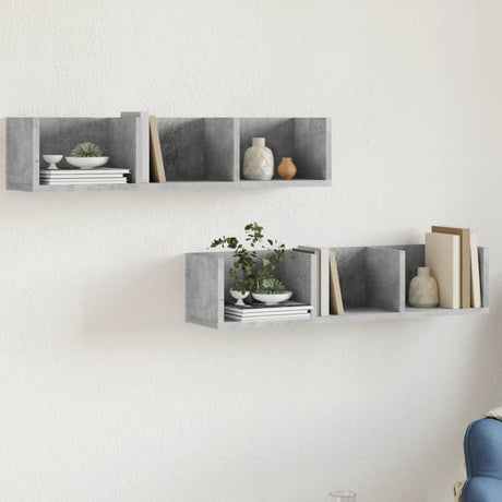 Wall Cabinets 2 Pcs 75X18X16.5 Cm Engineered Wood