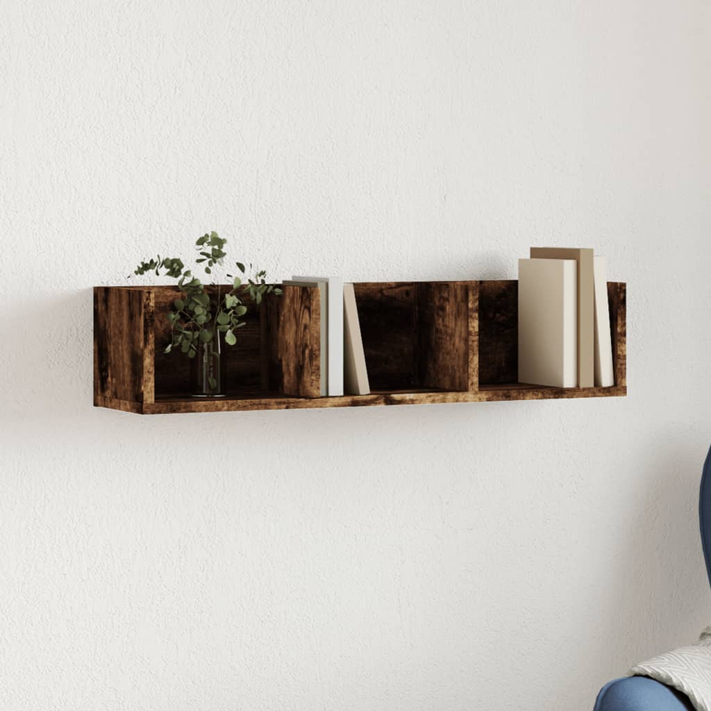 Wall Cabinets 2 Pcs 75X18X16.5 Cm Engineered Wood