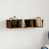 Wall Cabinets 2 Pcs 75X18X16.5 Cm Engineered Wood
