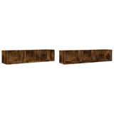 Wall Cabinets 2 Pcs 75X18X16.5 Cm Engineered Wood