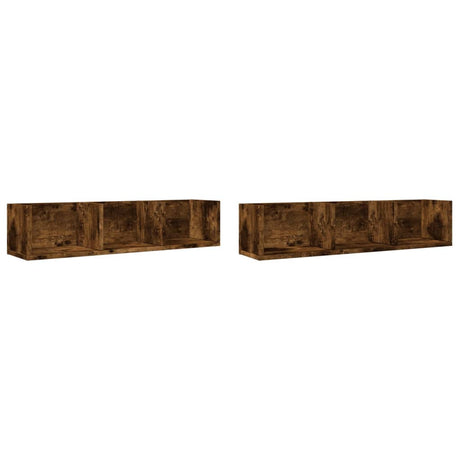 Wall Cabinets 2 Pcs 75X18X16.5 Cm Engineered Wood