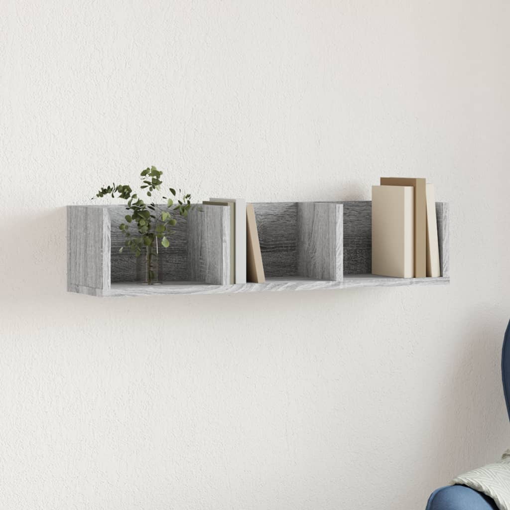 Wall Cabinets 2 Pcs 75X18X16.5 Cm Engineered Wood