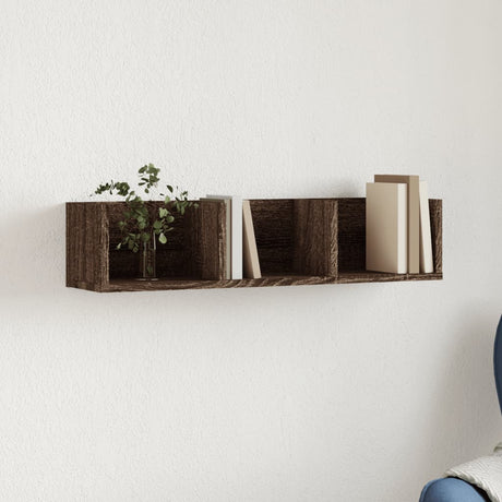 Wall Cabinets 2 Pcs 75X18X16.5 Cm Engineered Wood