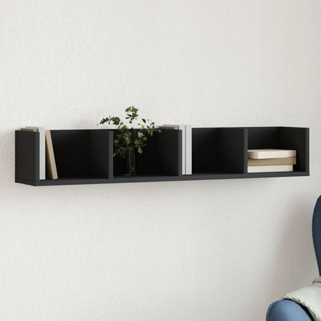 Wall Cabinets 2 Pcs 75X18X16.5 Cm Engineered Wood