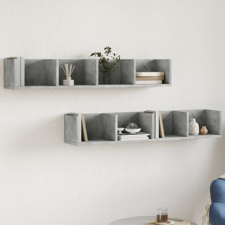 Wall Cabinets 2 Pcs 75X18X16.5 Cm Engineered Wood