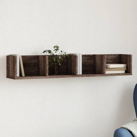 Wall Cabinets 2 Pcs 75X18X16.5 Cm Engineered Wood