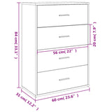 Sideboard 60X31X84 Cm Engineered Wood