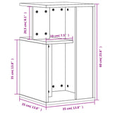 Side Table 35X35X60 Cm Engineered Wood