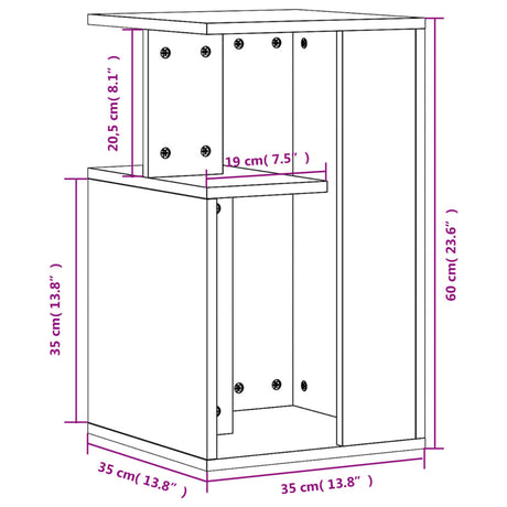 Side Table 35X35X60 Cm Engineered Wood