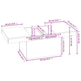 Coffee Table 80X55X40 Cm Engineered Wood