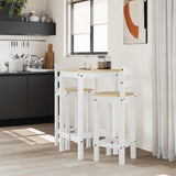 3 Piece Bar Set Solid Wood Pine