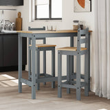 3 Piece Bar Set Solid Wood Pine