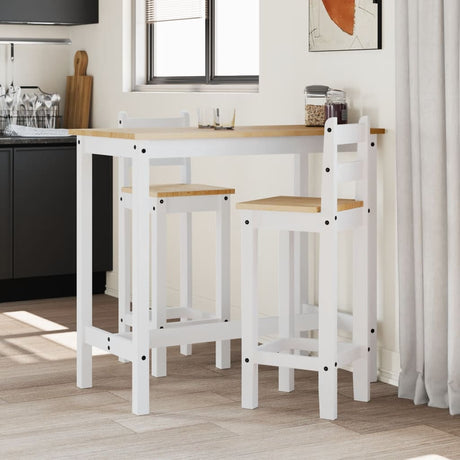 3 Piece Bar Set Solid Wood Pine
