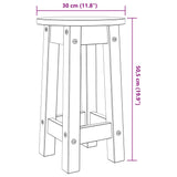 Bar Stools 2 Pcs Solid Wood Pine