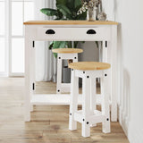 Bar Stools 2 Pcs Solid Wood Pine