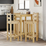 3 Piece Bar Set Solid Wood Pine