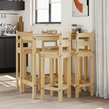 3 Piece Bar Set Solid Wood Pine