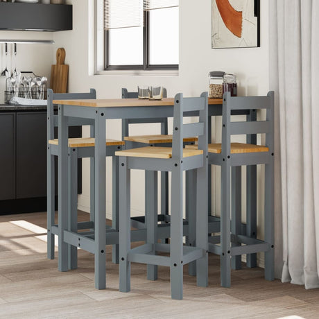 3 Piece Bar Set Solid Wood Pine