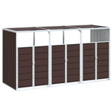 Wheelie Bin Storage For Triple Bins 216X81X115 Cm Steel