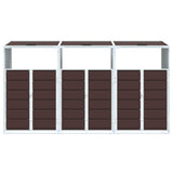 Wheelie Bin Storage For Triple Bins 216X81X115 Cm Steel