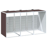 Wheelie Bin Storage For Triple Bins 216X81X115 Cm Steel