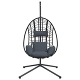 Hanging Egg Chair With Stand Rattan And Steel