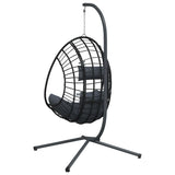 Hanging Egg Chair With Stand Rattan And Steel
