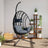 Hanging Egg Chair With Stand Rattan And Steel