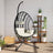 Hanging Egg Chair With Stand Rattan And Steel
