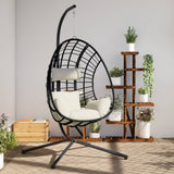 Hanging Egg Chair With Stand Rattan And Steel