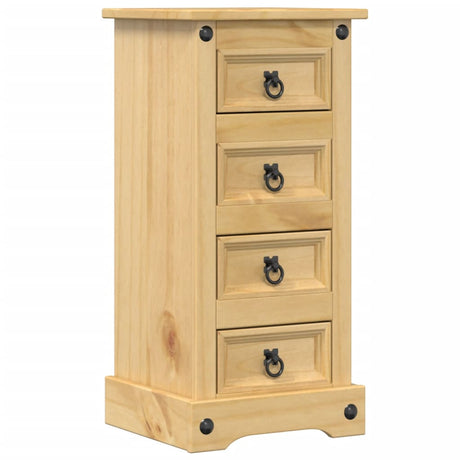 Bedside Cabinet Corona 35X32.5X74 Cm Solid Wood Pine