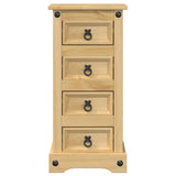 Bedside Cabinet Corona 35X32.5X74 Cm Solid Wood Pine