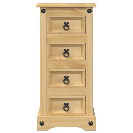 Bedside Cabinet Corona 35X32.5X74 Cm Solid Wood Pine