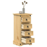 Bedside Cabinet Corona 35X32.5X74 Cm Solid Wood Pine