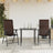 Folding Garden Chairs 2 Pcs Coffee Poly Rattan