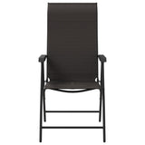 Folding Garden Chairs 2 Pcs Coffee Poly Rattan