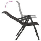 Folding Garden Chairs 2 Pcs Coffee Poly Rattan