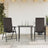 Folding Garden Chairs 2 Pcs Coffee Poly Rattan