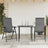 Folding Garden Chairs 2 Pcs Coffee Poly Rattan