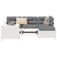 5 Piece Garden Sofa Set Solid Wood Pine