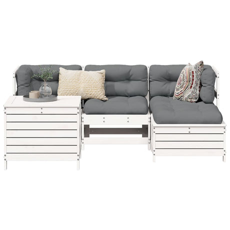 5 Piece Garden Sofa Set Solid Wood Pine