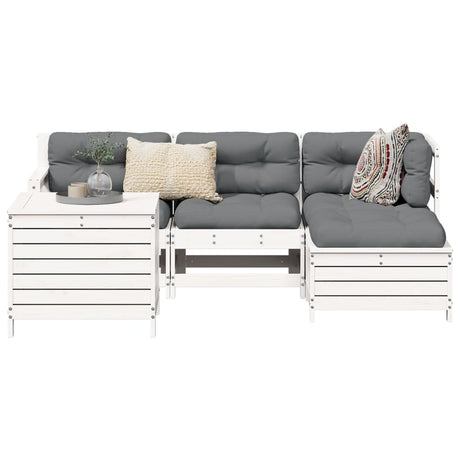 5 Piece Garden Sofa Set Solid Wood Pine